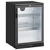 Resto Quality Single Hinged Door Back Bar Cooler 130 L, from 2 °C to 8 °C, Black