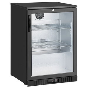 Resto Quality Chłodziarka barowa z drzwiami uchylnymi, od 2 °C do 8 °C, 130 L, czarna Resto Quality Chłodziarka barowa z drzwiami uchylnymi, od 2 °C do 8 °C, 130 L, czarna