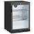 Resto Quality Single Hinged Door Back Bar Cooler 130 L, from 2 °C to 8 °C, Black