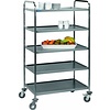 Saro Stainless Steel 5 Tier Service Trolley 1540 x 860 x 540 mm, max 130 kg