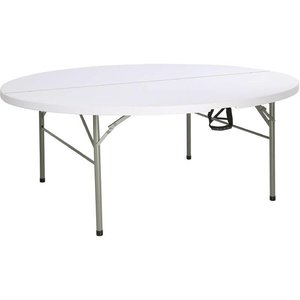 Bolero Round PE Centre Folding Table White 6ft (Single) Bolero Round PE Centre Folding Table White 6ft (Single)
