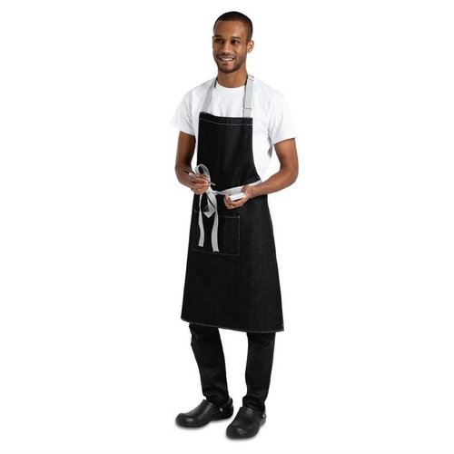 Whites Chefs Clothing Fartuch czarny | 100x70cm Whites Chefs Clothing Fartuch czarny | 100x70cm