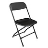 Bolero Black Stackable Folding Chair with Steel Frame for Outdoor Use (Pack of 10)