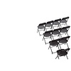 Bolero Black Stackable Folding Chair with Steel Frame for Outdoor Use (Pack of 10)