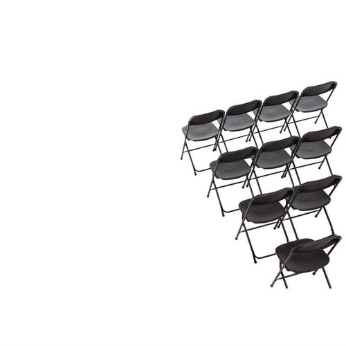 Bolero Black Stackable Folding Chair with Steel Frame for Outdoor Use (Pack of 10) Bolero Black Stackable Folding Chair with Steel Frame for Outdoor Use (Pack of 10)