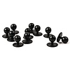 Whites Chefs Clothing Whites Stud Buttons Black (Pack of 12)