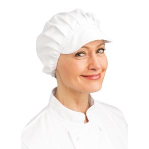 Whites Chefs Clothing Czapka z daszkiem z polibawełny, biały Whites Chefs Clothing Czapka z daszkiem z polibawełny, biały