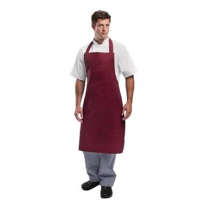 Whites Chefs Clothing Wyprzedaż - Fartuch długi bordowy | 96,5x71,1cm