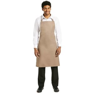 Whites Chefs Clothing Whites Polycotton Bib Apron Tan Whites Chefs Clothing Whites Polycotton Bib Apron Tan