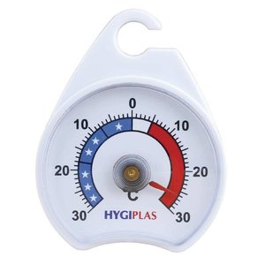 Hygiplas Dial Thermometer, -30°C to 30°C, White Hygiplas Dial Thermometer, -30°C to 30°C, White
