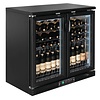 Polar Refrigeration  Chłodziarka na wino podblatowa, 2-drzwiowa, 254 L, 56 butelek, od 5 °C do 18 °C, drzwi uchylne, czarna Polar Refrigeration  Chłodziarka na wino podblatowa, 2-drzwiowa, 254 L, 56 butelek, od 5 °C do 18 °C, drzwi uchylne, czarna