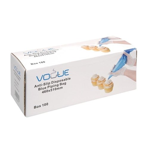 Vogue Anti Slip Disposable Blue Piping Bags (Pack of 100) Vogue Anti Slip Disposable Blue Piping Bags (Pack of 100)