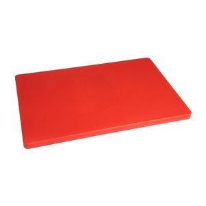 Hygiplas Wyprzedaż - Gruba deska do krojenia z polietylenu o niskiej gęstości 600 x 450 mm czerwona