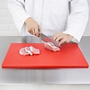 Hygiplas Gruba deska do krojenia z polietylenu o niskiej gęstości 600 x 450 mm czerwona