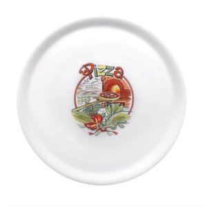 Saturnia Pizza Plate, Ø310 mm, with Pizza Décor