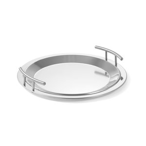 Hendi Stainless Steel Round Serving Tray Ø 400 mm with Handles