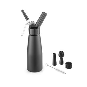 Hendi Whipped Cream Dispenser 0,5 L, Black (with 3 Different Nozzles and Cleaning Brush) Hendi Whipped Cream Dispenser 0,5 L, Black (with 3 Different Nozzles and Cleaning Brush)