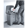 AmerBox 68 L Grey Polypropylene Pedal Bin, Lift Lid, 68 L
