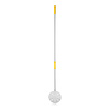 Lilly Codroipo Stainless Steel Pizza Peel Ø220x1700 mm, Round, Yellow with Movable Handle, Perforated