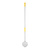 Lilly Codroipo Stainless Steel Pizza Peel Ø220x1700 mm, Round, Yellow with Movable Handle, Perforated