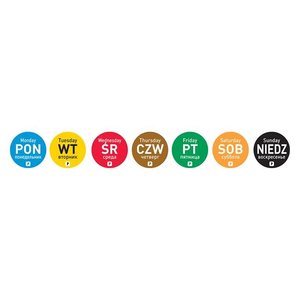Hendi Food Safety stickers, disposable - Monday Hendi Food Safety stickers, disposable - Monday