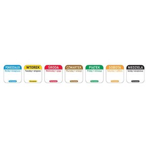 Hendi Food Safety stickers, reusable - Sunday