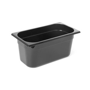 Hendi Polycarbonate Gastronorm Container 1/3 200 mm, Black