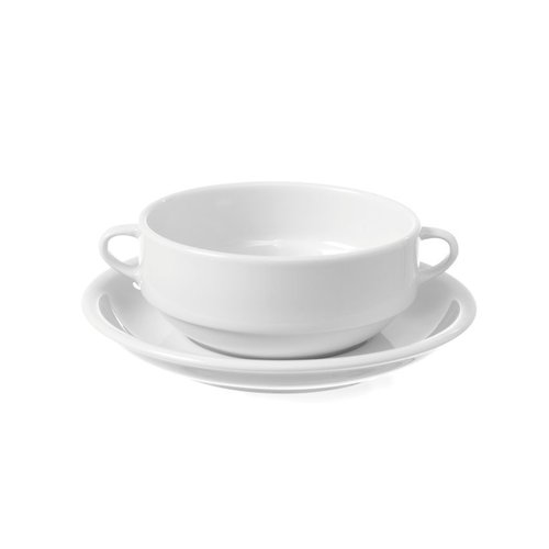 Hendi Bulionówka z uszami sztaplowana 380 ml Optima Hendi Bulionówka z uszami sztaplowana 380 ml Optima