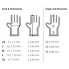XXLselect Latex Disposable Gloves, Size M, Powdered, White (Pack of 100)