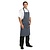 Whites Chefs Clothing Whites Butchers Apron   Navy Stripe with Pocket