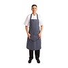 Whites Chefs Clothing Whites Butchers Apron   Navy Stripe with Pocket