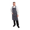 Whites Chefs Clothing Whites Butchers Apron   Navy Stripe with Pocket