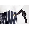 Whites Chefs Clothing Whites Butchers Apron   Navy Stripe with Pocket
