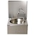 Basix Knee Operated Wash Basin, 300x320x(h)195 mm with Back Panel