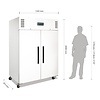 Polar Refrigeration  Szafa mroźnicza 2-drzwiowa | biała | 1200 L, -20 °C do -10 °C