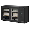Polar Refrigeration  Double Sliding Doors Back Bar Cooler 350 L, from 2 °C to 8 °C, Black