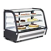 Polar Refrigeration  Refrigerated Display Rectangular, 160 L, from 2°C to 12°C, Countertop, Black-Silver