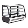 Polar Refrigeration  Refrigerated Display Rectangular, 160 L, from 2°C to 12°C, Countertop, Black-Silver