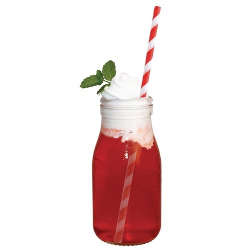 Olympia Glass Milk Bottle 200ml (Pack of 12) Olympia Glass Milk Bottle 200ml (Pack of 12)