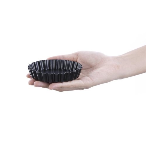 Vogue Non-Stick Mini Quiche Tin With Removable Base 100mm (Pack of 3)