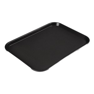 Cambro Fast Food Polypropylene Rectangular Non-Slip Serving Tray 410 x 300 mm Black