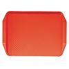 Cambro Fast Food Polypropylene Rectangular Non-Slip Serving Tray 430 x 300 mm with Handles Red