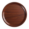 Cambro Laminate Round Non-Slip Canteen Tray Ø 380 mm Brown