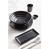Kristallon Shallow Melamine Plate, Ø249 mm, Irregular, Fusion, Black (Pack of 6) Kristallon Shallow Melamine Plate, Ø249 mm, Irregular, Fusion, Black (Pack of 6)