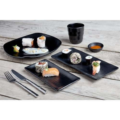 Kristallon Fusion Melamine Rectangular Platters Small 216mm (Pack of 6) Kristallon Fusion Melamine Rectangular Platters Small 216mm (Pack of 6)