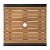 Bolero Square Steel and Acacia Bar Table 600mm