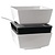 APS Float White Square Bowl 7in