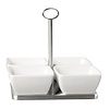 APS Pure Melamine White Square Mini Bowl