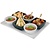 APS Pure Melamine Black Square Mini Bowl