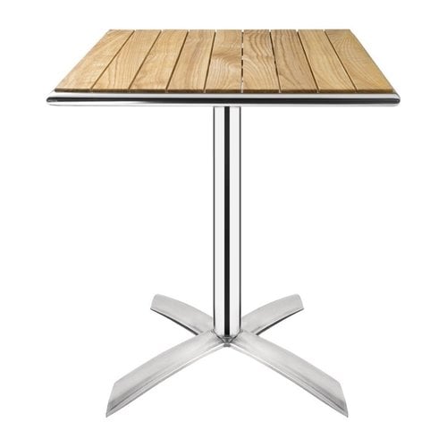 Bolero Kwadratowy stół do bistro z blatem z drewna jesionowego 600mm Bolero Kwadratowy stół do bistro z blatem z drewna jesionowego 600mm